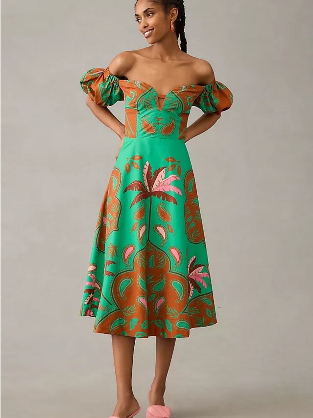 MAEVE
Puff-sleeve Sweetheart Dress